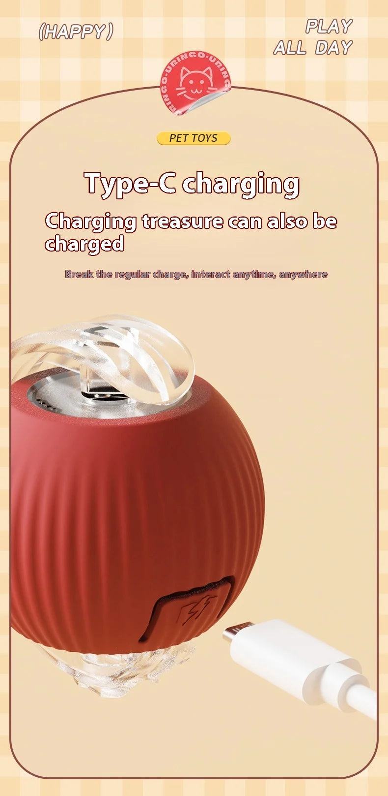 Automatic Cat Interactive Rolling Ball