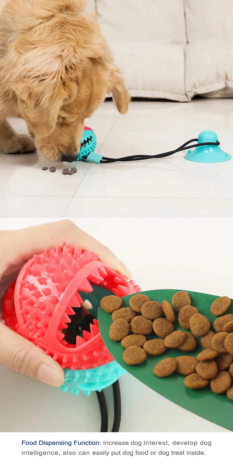 Interactive Leaking Slow Feeder Chew Toy