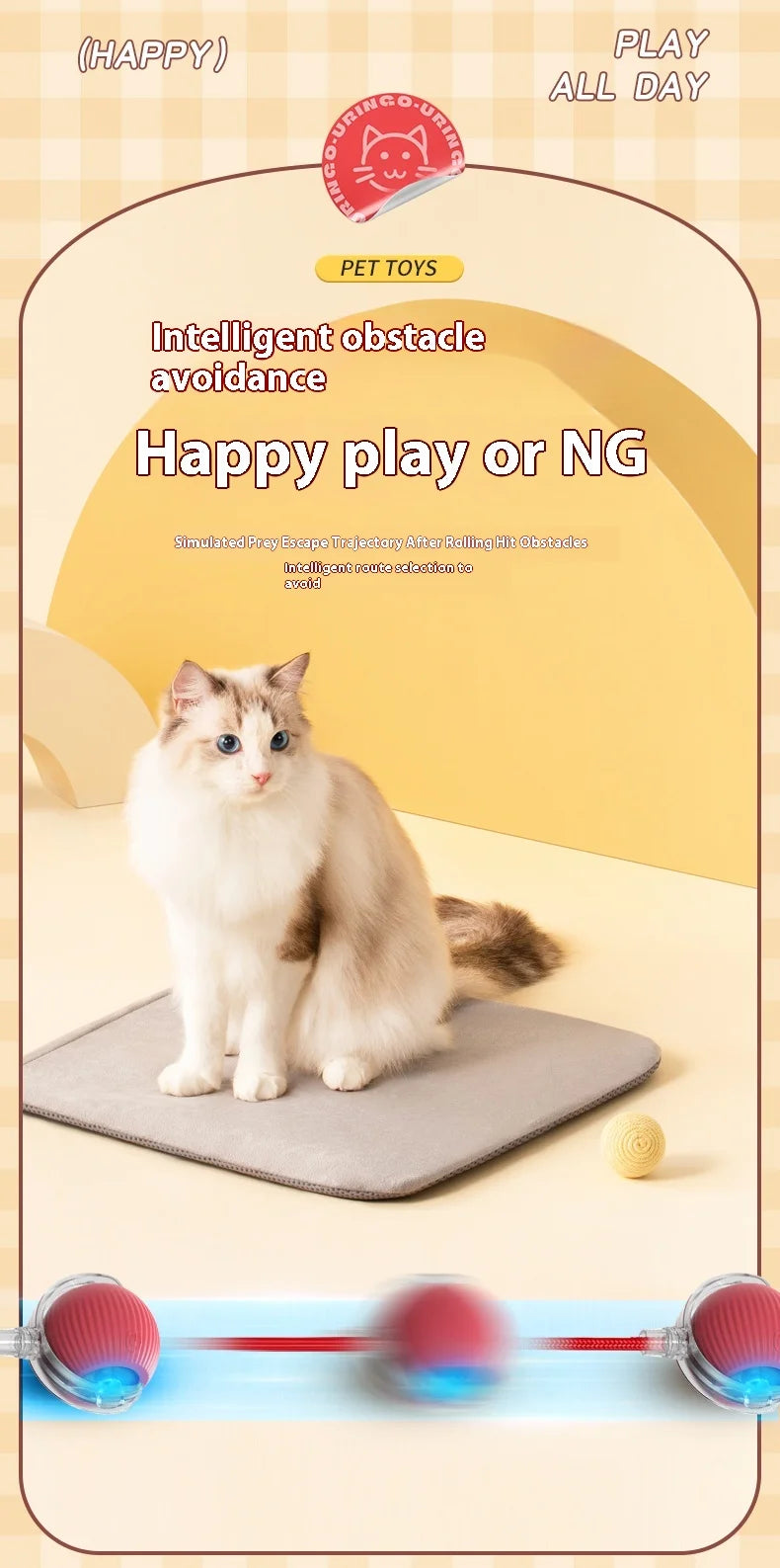 Automatic Cat Interactive Rolling Ball