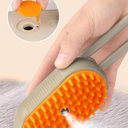 3-in-1 Dog/Cat Steam Spray Hair Brush